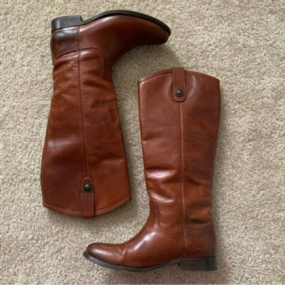 Frye  Melissa Button Leather Calf High Riding Boots - Picture 3 of 13